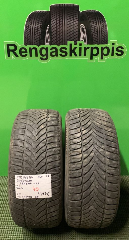 225/45R17 GoodYear UltraGrip Ice 2 94T kitka 4mm / 4V17-6