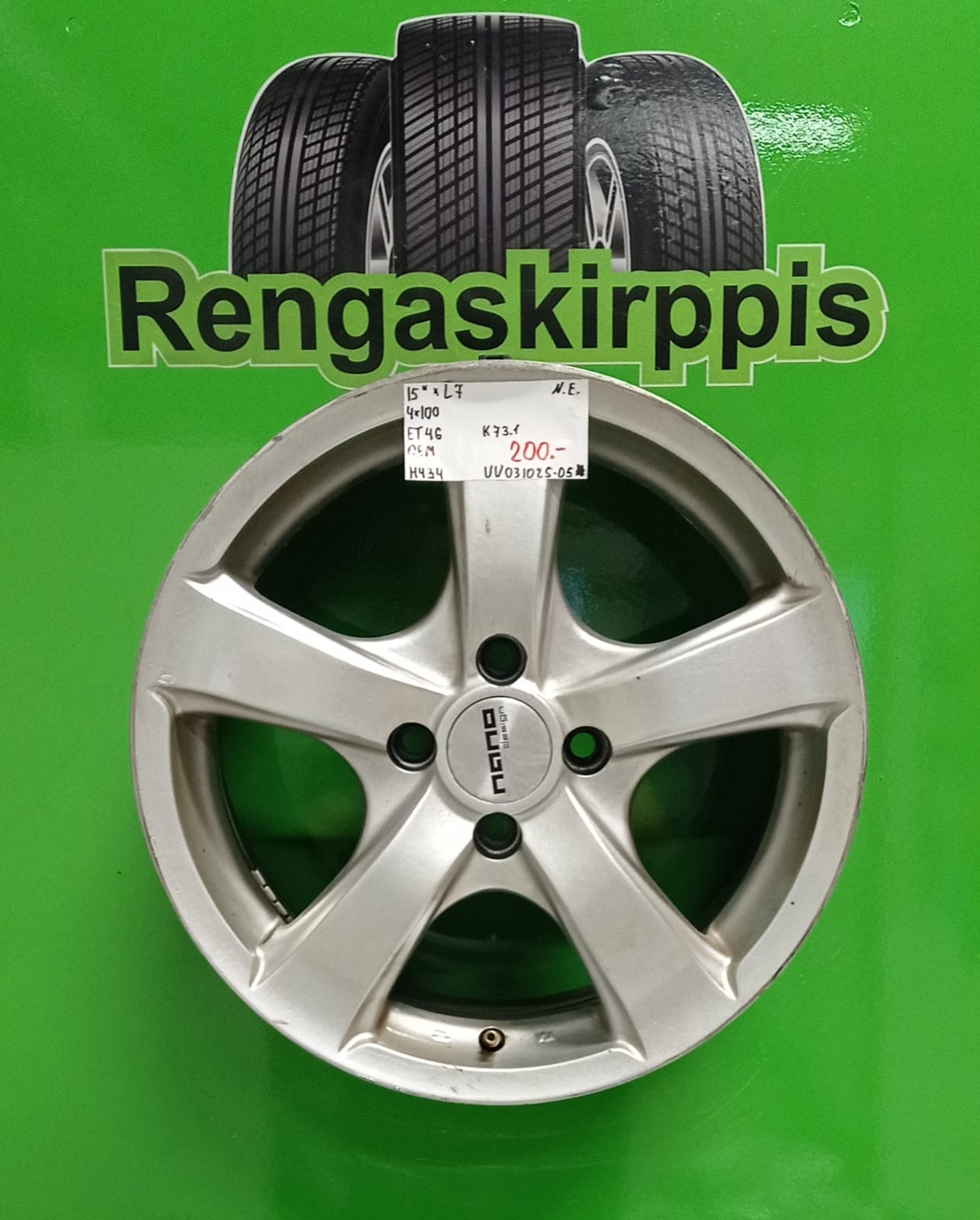 15" 4x100 ET46 KR73,1 L7" Oem / H434