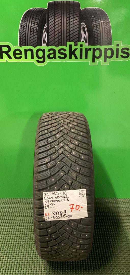 215/60R16 Continental IceContact 3 99T nasta 6,5mm / 3V16-3