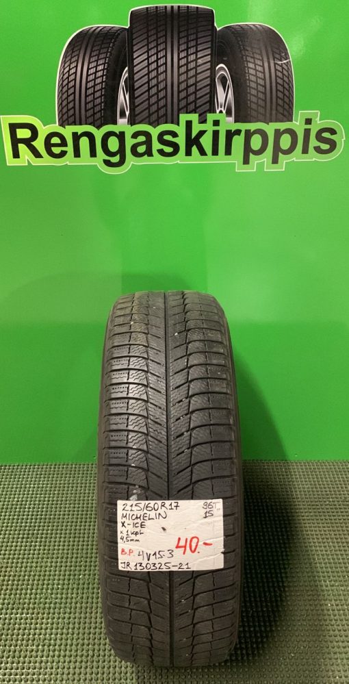 215/60R17 Michelin X-Ice 96T kitka 4,5mm / 4V15-3