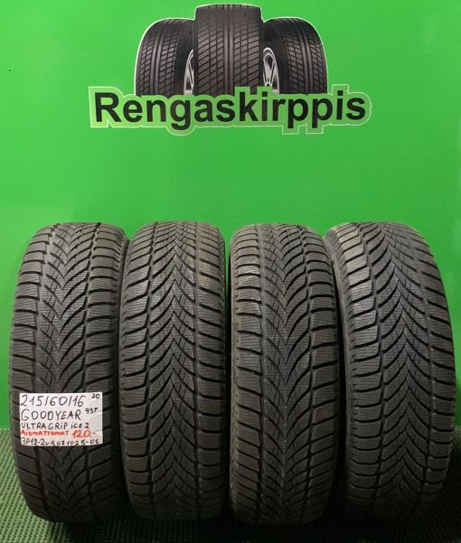 215/60R16 GoodYear UltraGrip Ice 2 99T kitka ajamattomat / 3P12-2