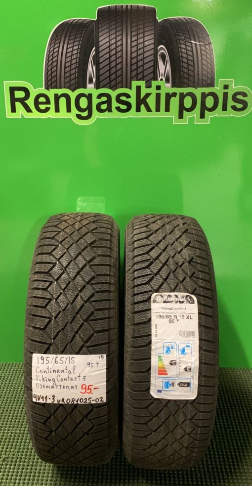 195/65R15 Continental VikingContact 7 95T kitka ajamattomat / 4V11-3