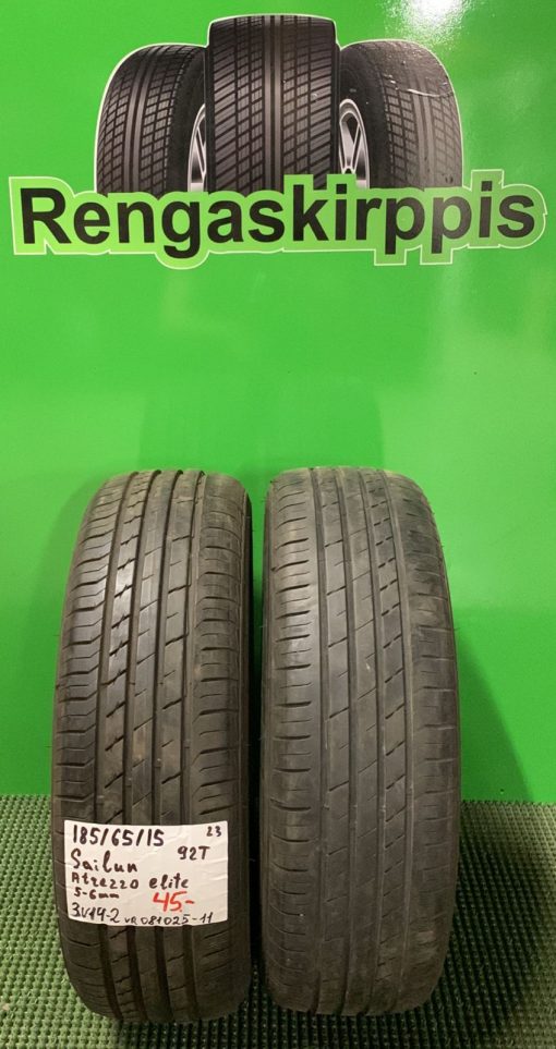 185/65R15 Sailun Atrezzo Elite 92T kesä 5-6mm / 3V14-2