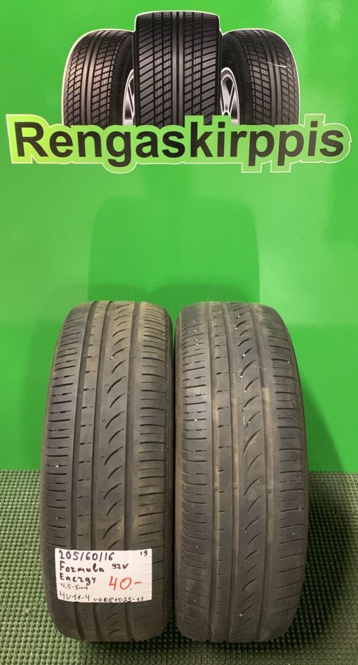 205/60R16 Formula Energy 92V kesä 4,5-5mm / 4V11-4