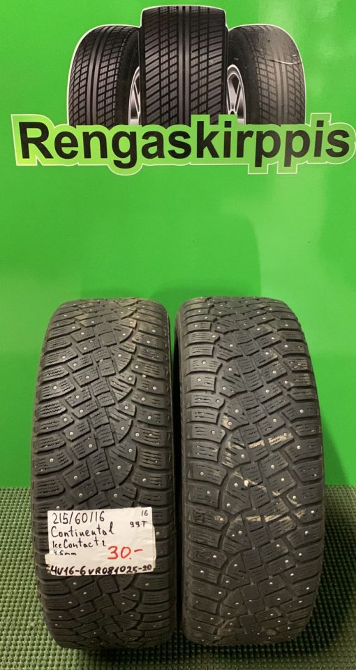 215/60R16 Continental IceContact 2 99T nasta 4,5mm / 4V16-6