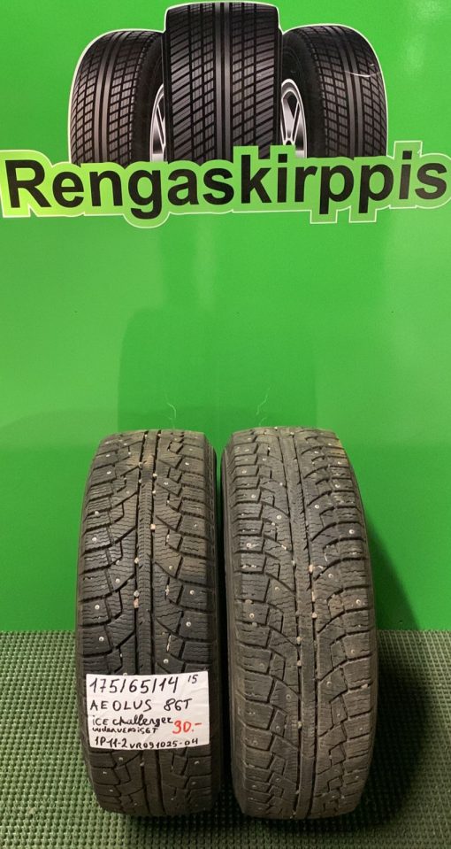175/65R14 Aeolus Ice Challenger 86T nasta uudenveroiset / 1P11-2