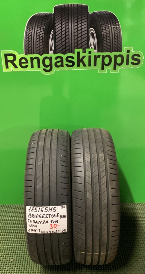 185/65R15 Bridgestone Turanza T005 88H kesä 4,5mm / 1P11-3