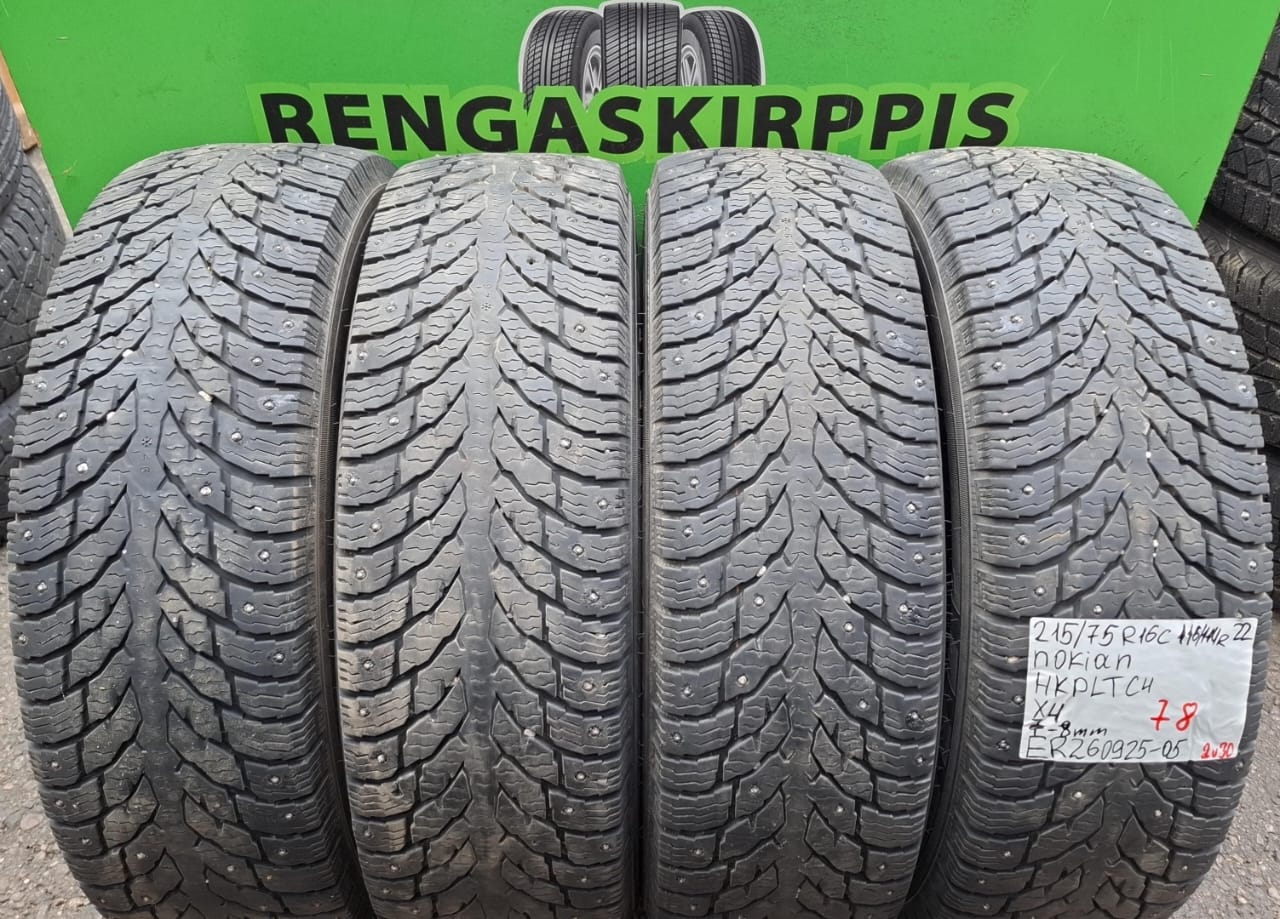 215/75R16C Nokian HKPL C4 116/114R nasta 7-8mm / 2V30