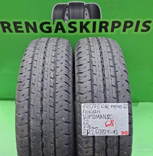 185/75R16C Nokian Nordman SC 104/102S kesä 7-8mm / 3P30