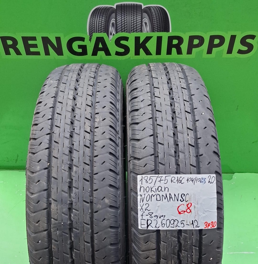 185/75R16C Nokian Nordman SC 104/102S kesä 7-8mm / 3P30