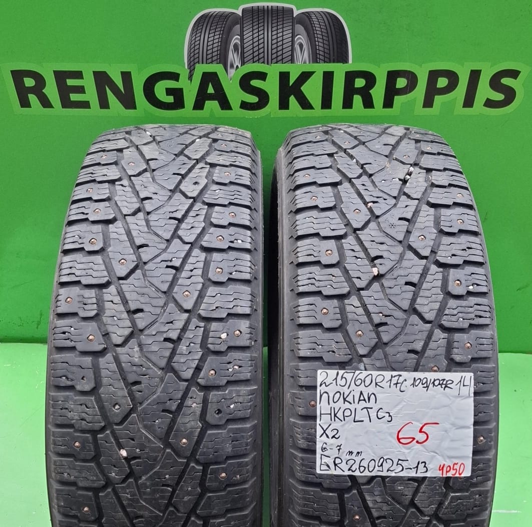 215/60R17C Nokian HKPL C3 109/107R nasta 6-7mm / 4P50