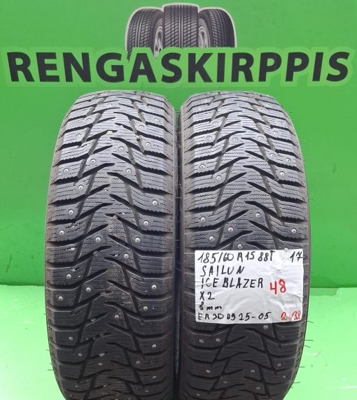185/60R15 Sailun Ice Blazer 88T nasta 8mm / 2V32