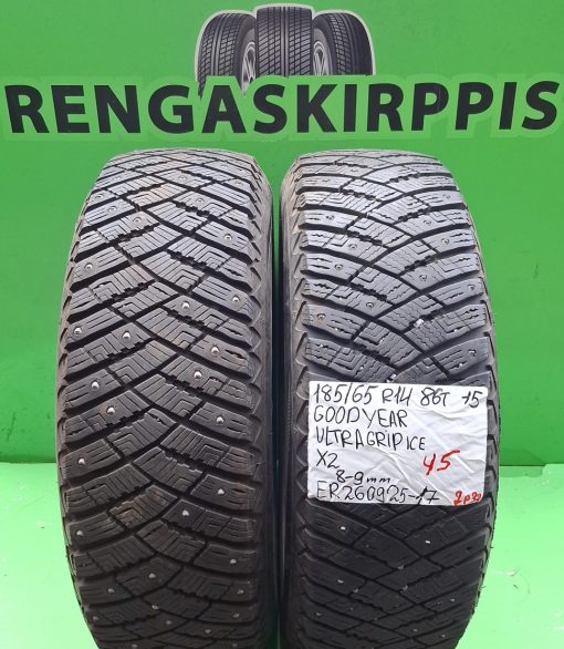 185/65R14 GoodYear UltraGrip Ice 86T nasta 8-9mm / 2P32