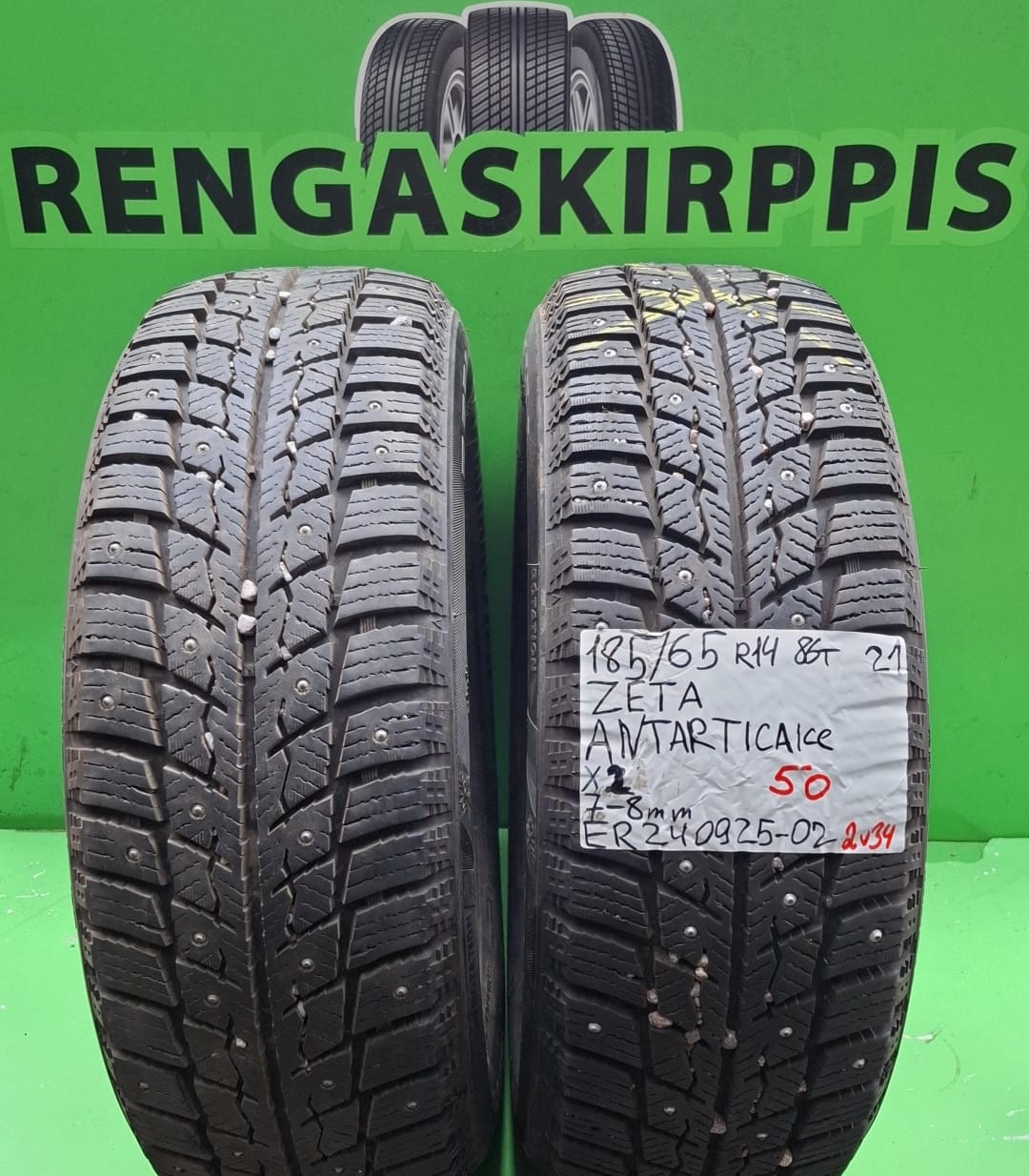 185/65R14 Zeta Antartica Ice 86T nasta 7-8mm / 2V34