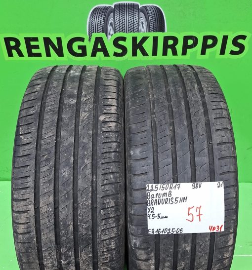 225/50R17 Barum Bravuris 5HM 98V kesä 4,5-5mm / 4P31