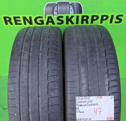 235/60R18 Continental PremiumContact 6 103V kesä 3-4mm / 5P20