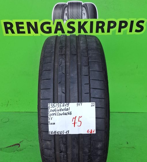 235/35R19 Continental SportContact 6 91Y kesä 5mm / 6-21