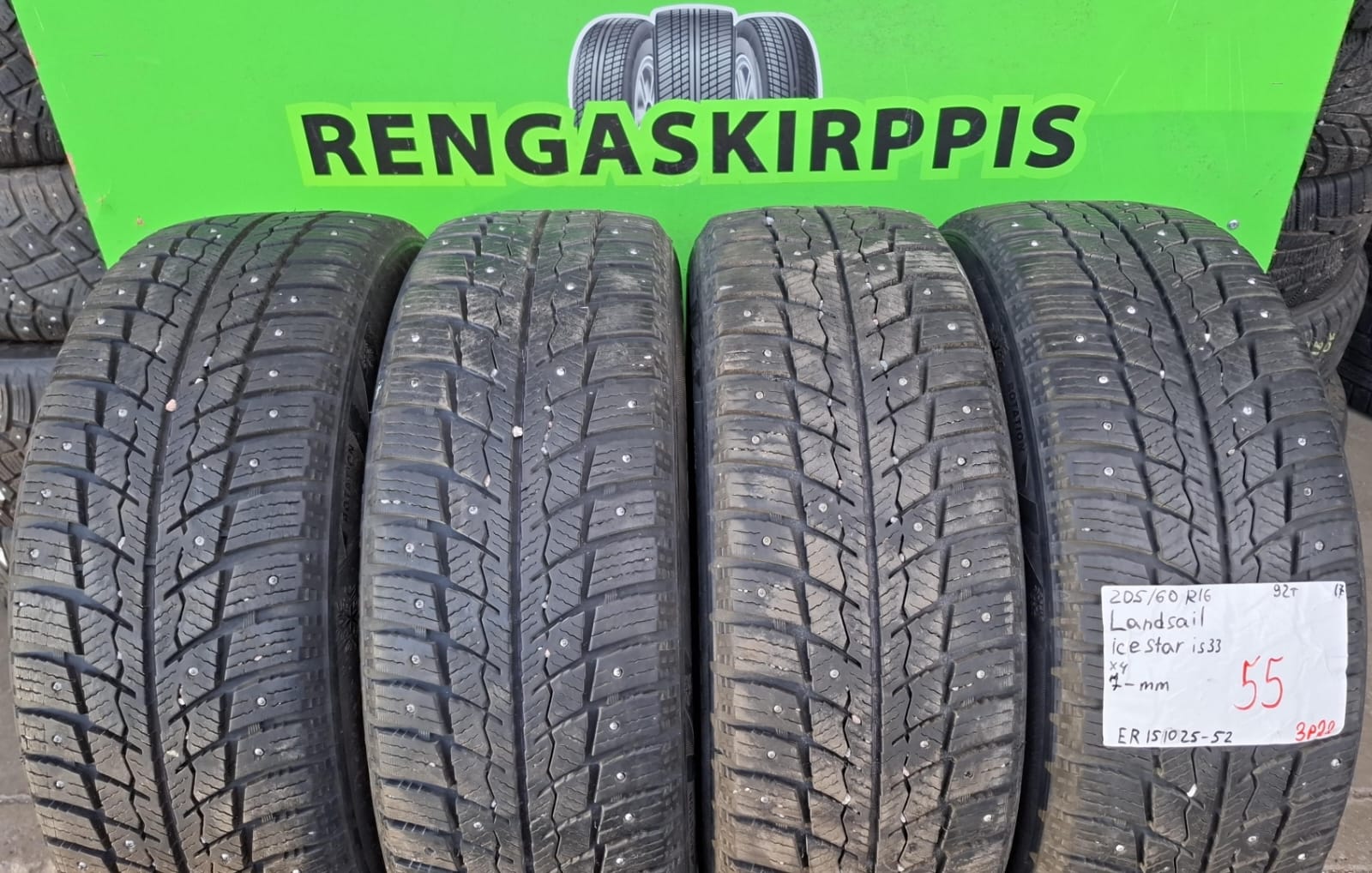 205/60R16 Landsail Ice Star IS33 92T nasta 7mm / 3P22