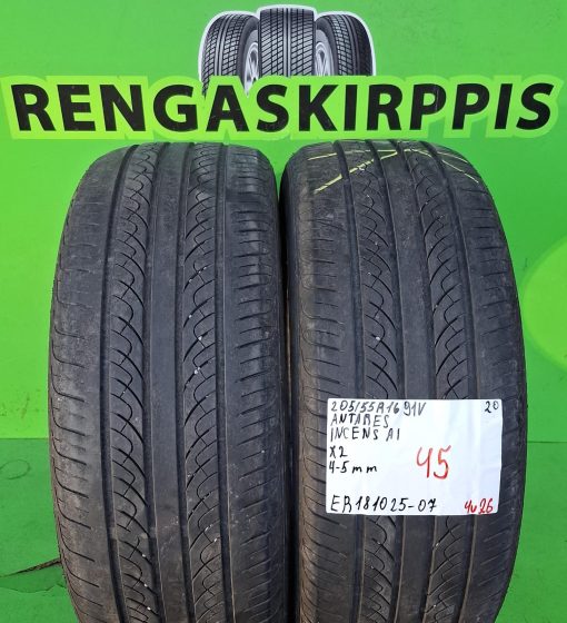205/55R16 Antares Incens A1 91V kesä 4-5mm / 4V26