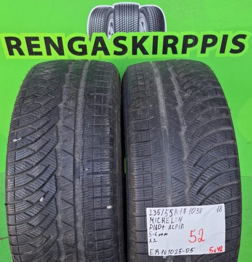 235/55R17 Michelin Pilot Alpin 103V M+S kesäkäyttöön 5-6mm / 5V42