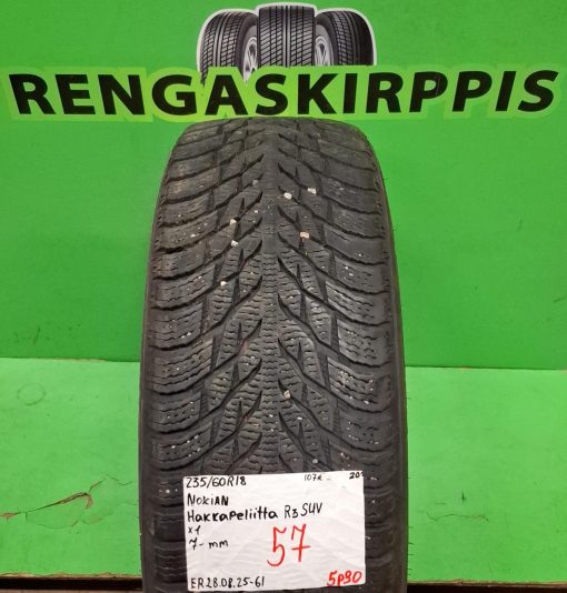 235/60R18 Nokian HKPL R3 Suv 107R kitka 7mm / 5P30