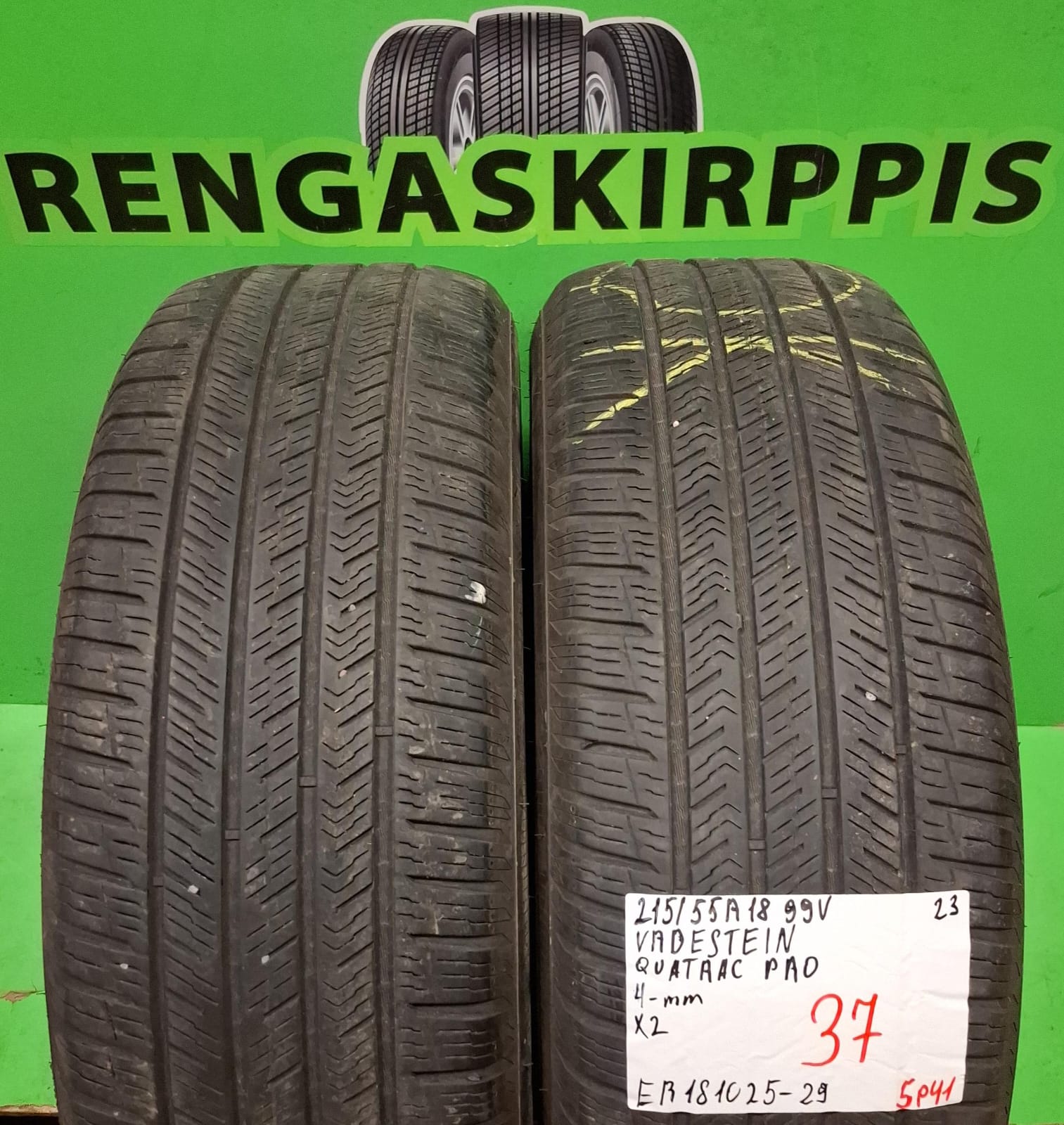 215/55R18 Vredestein Quatrac Pro 99V kesäkäyttöön 4mm / 5P41