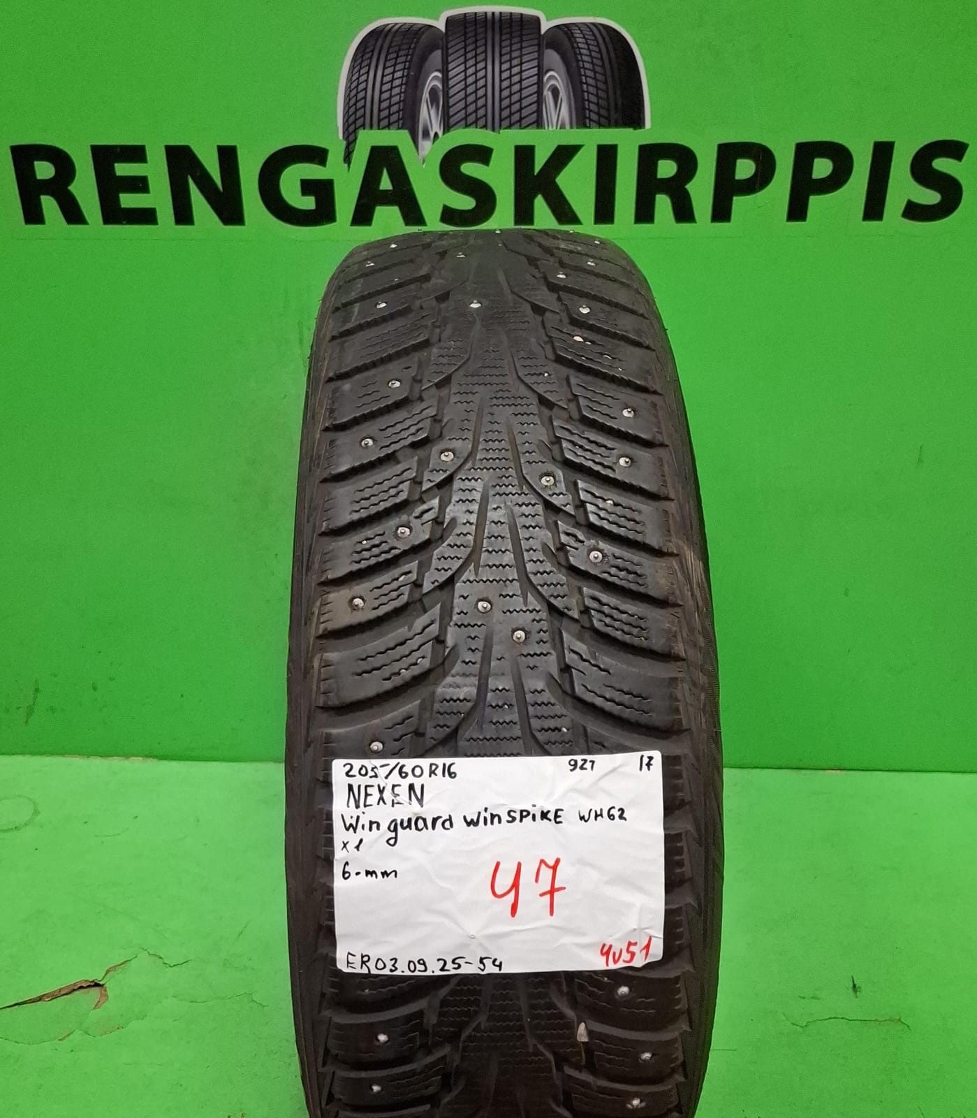 205/60R16 Nexen Winguard Winspike WH62 92T nasta 6mm / 4V51