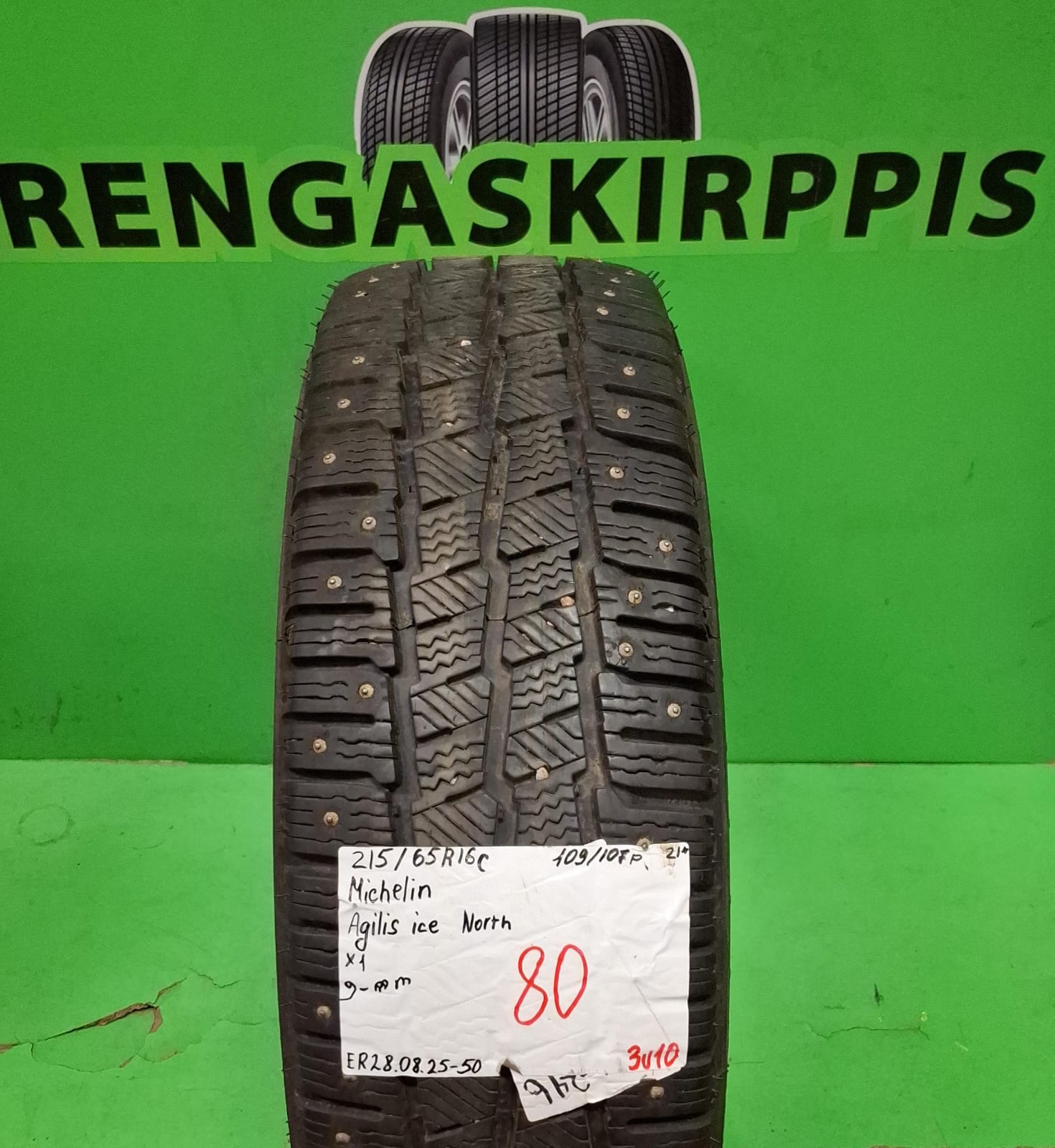 215/65R16C Michelin Agilis Ice North 109/107P nasta 9mm / 3V10