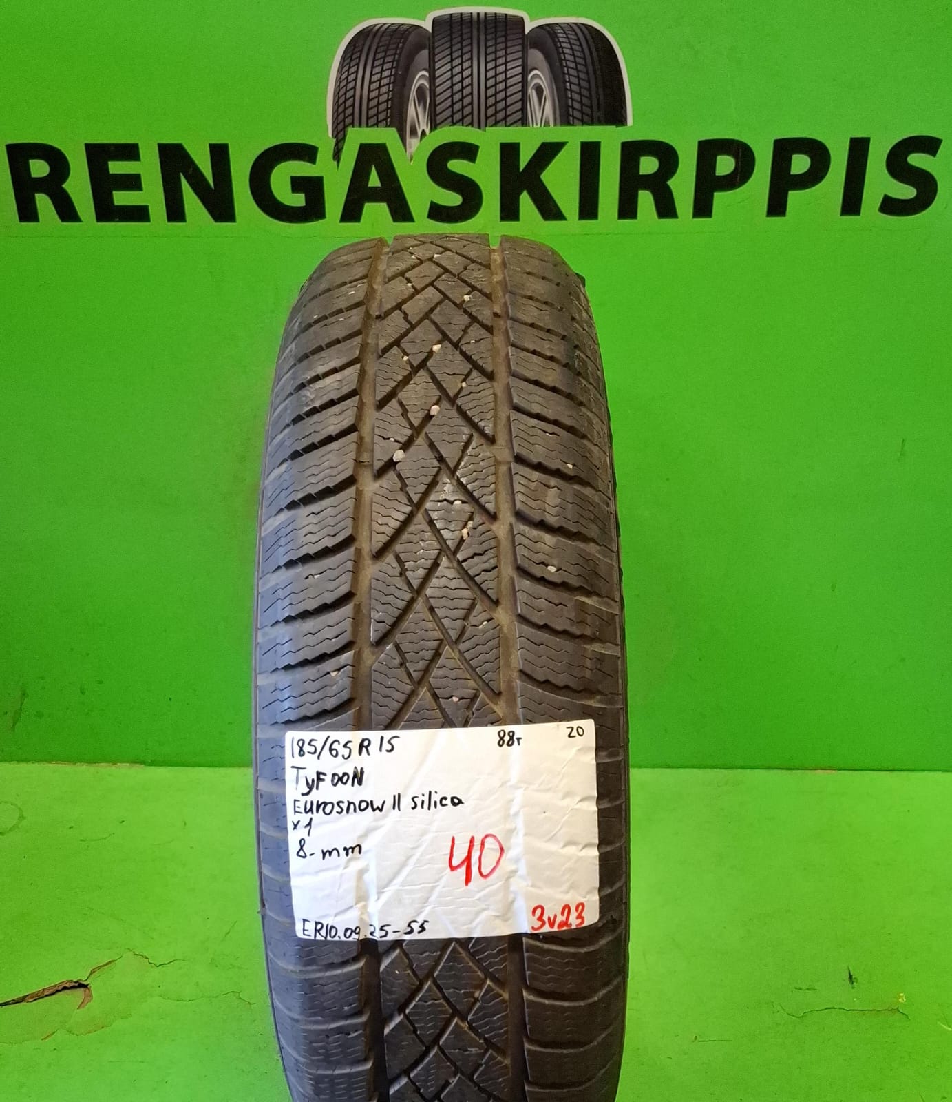 185/65R15 Tyfoon Eurosnow II Silica 88T kitka 8mm / 3V23
