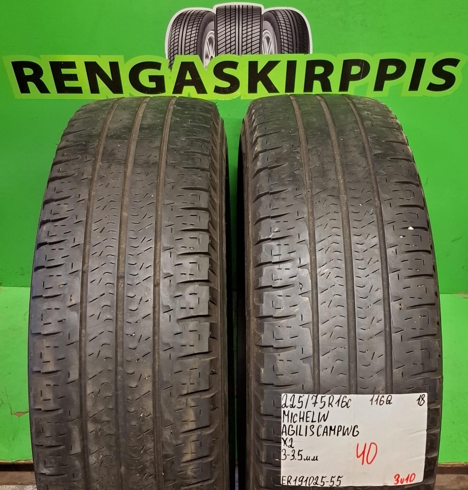 225/75R16C Michelin Agilis Camping 116Q kesä 3-3,5mm / 3V10