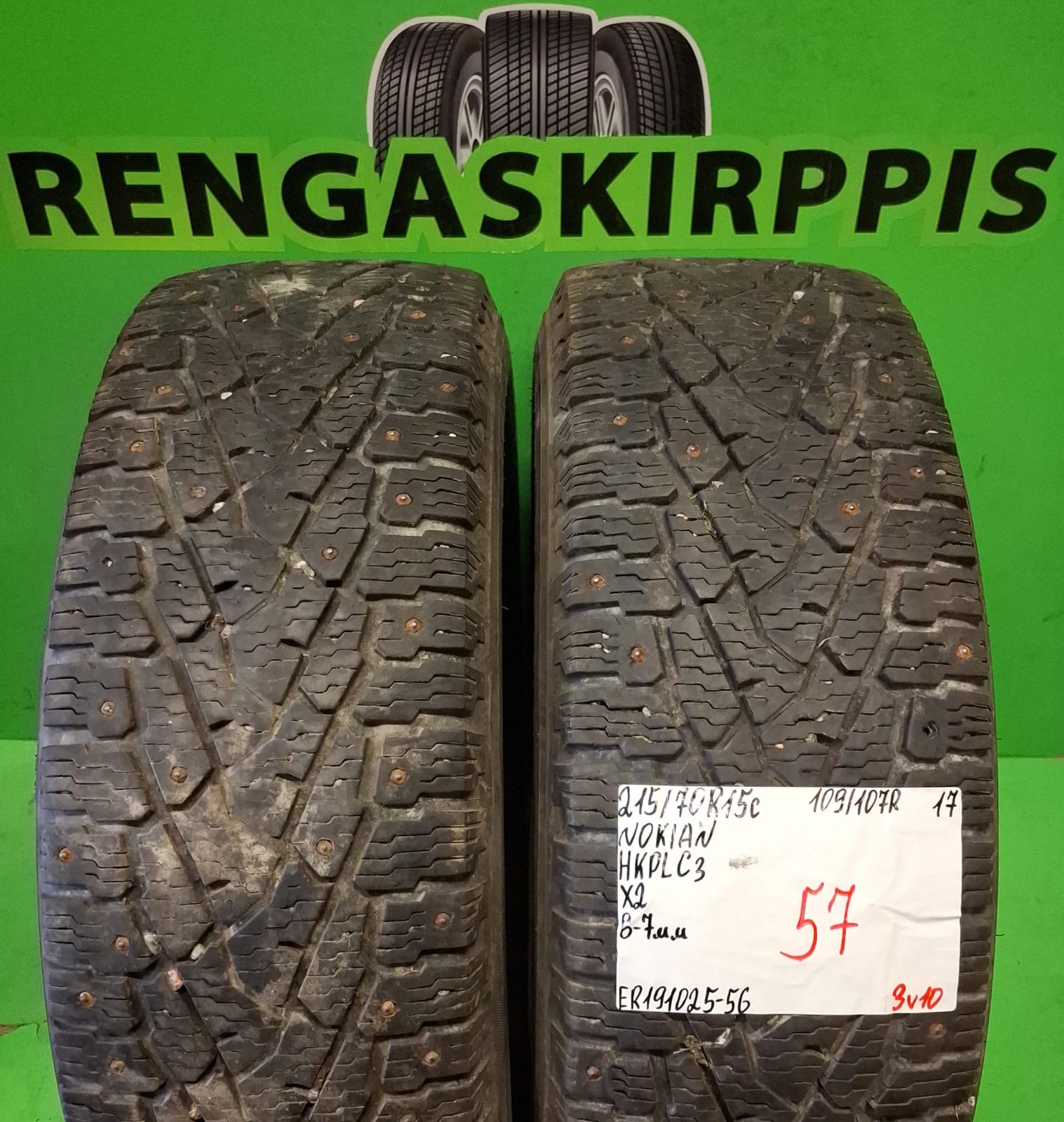 215/70R15C Nokian HKPL C3 109/107R nasta 6-7mm / 3V10