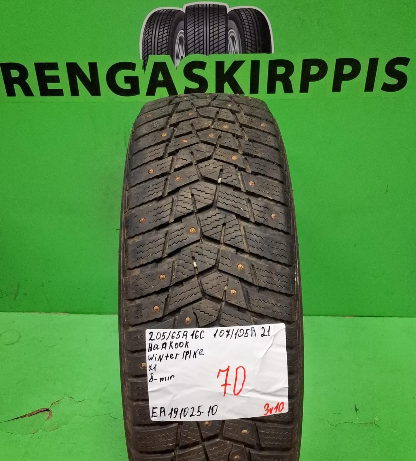 205/65R16C Hankook Winter IPike 107/105R nasta 8mm / 3V10