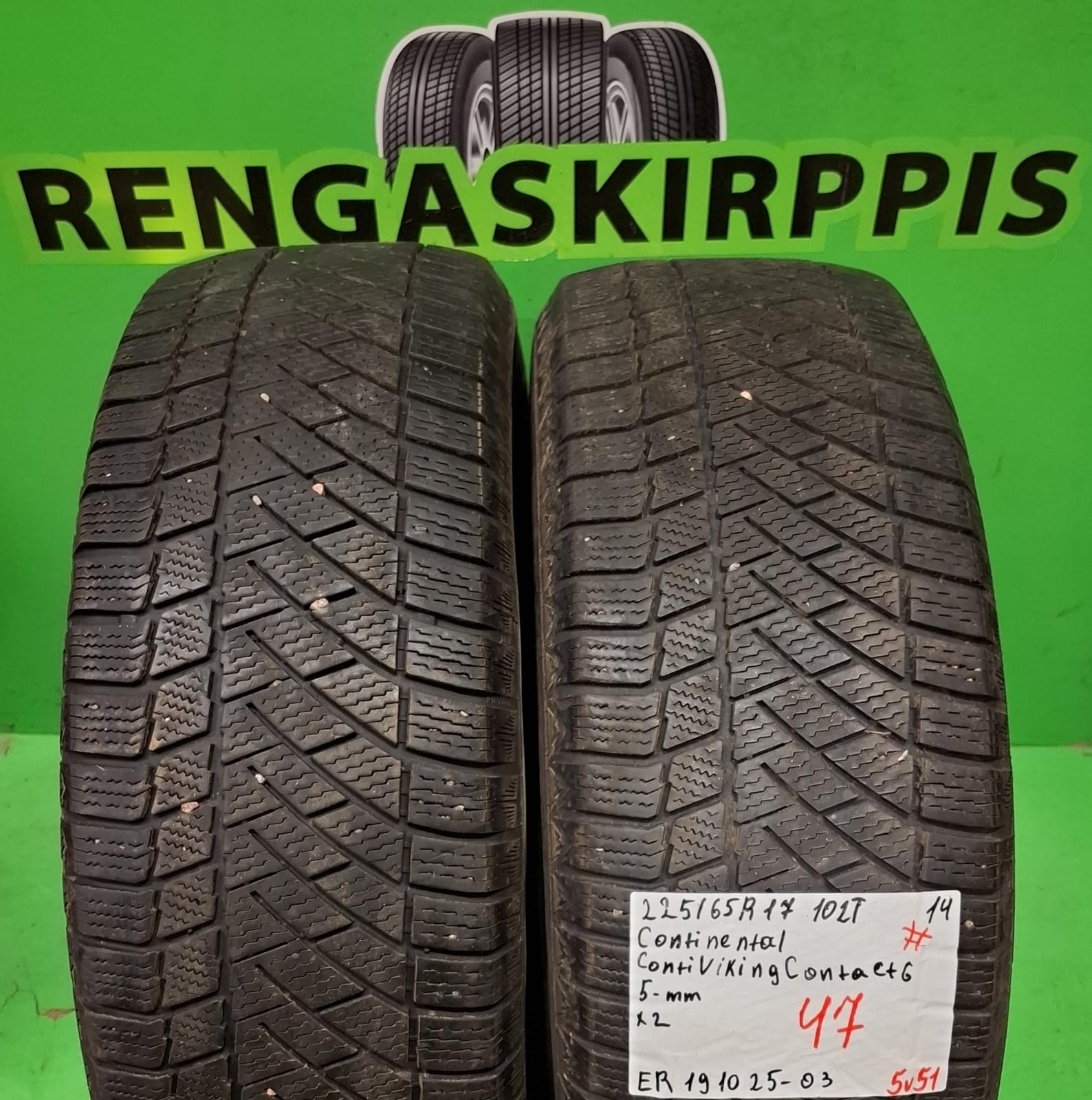 225/65R17 Continental ContiVikingContact 6 102T kitka 5mm # / 5V51