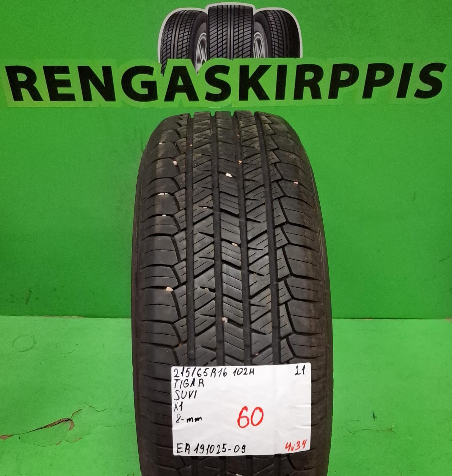 215/65R16 Tigar Suv 102H kesä 8mm / 4V34