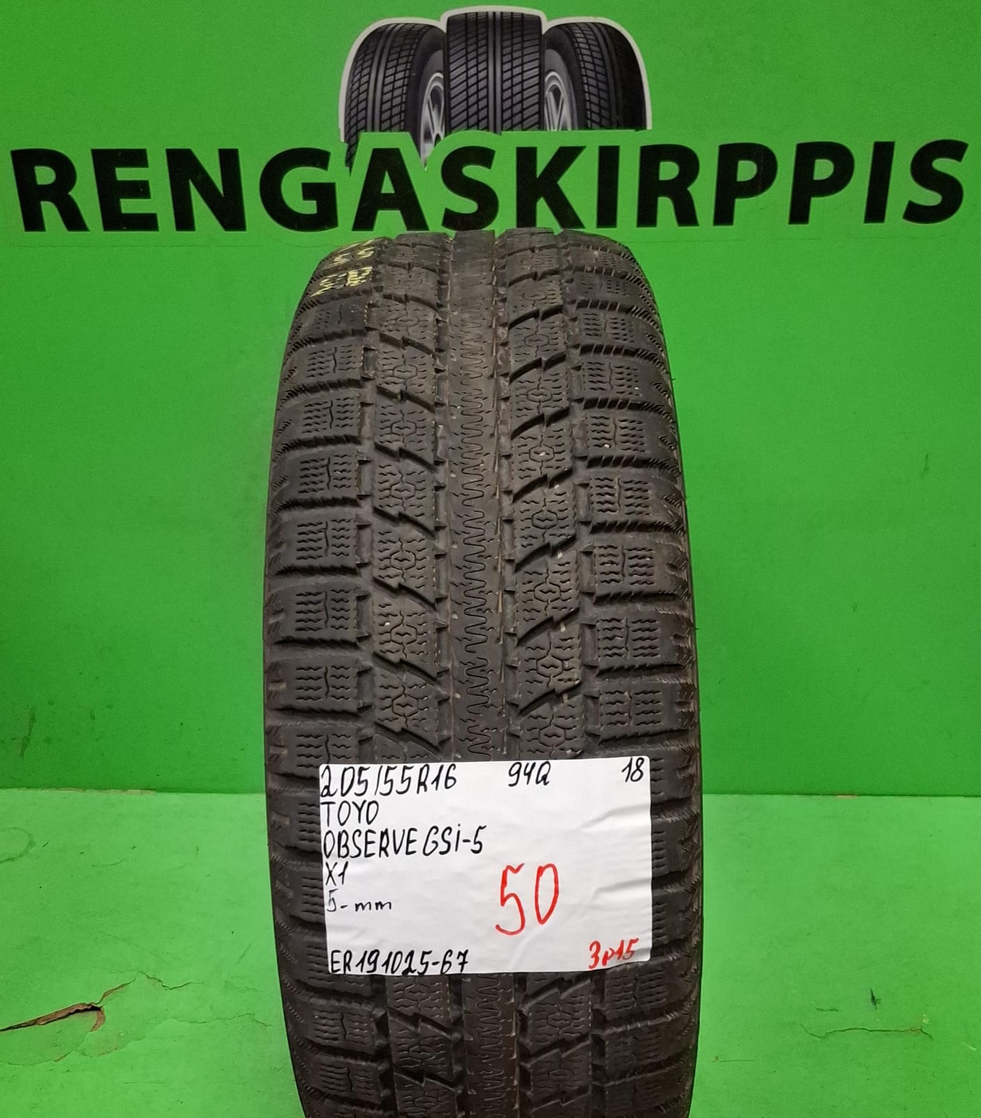 205/55R16 Toyo Observe GSi-5 94Q kitka 5mm / 3P15