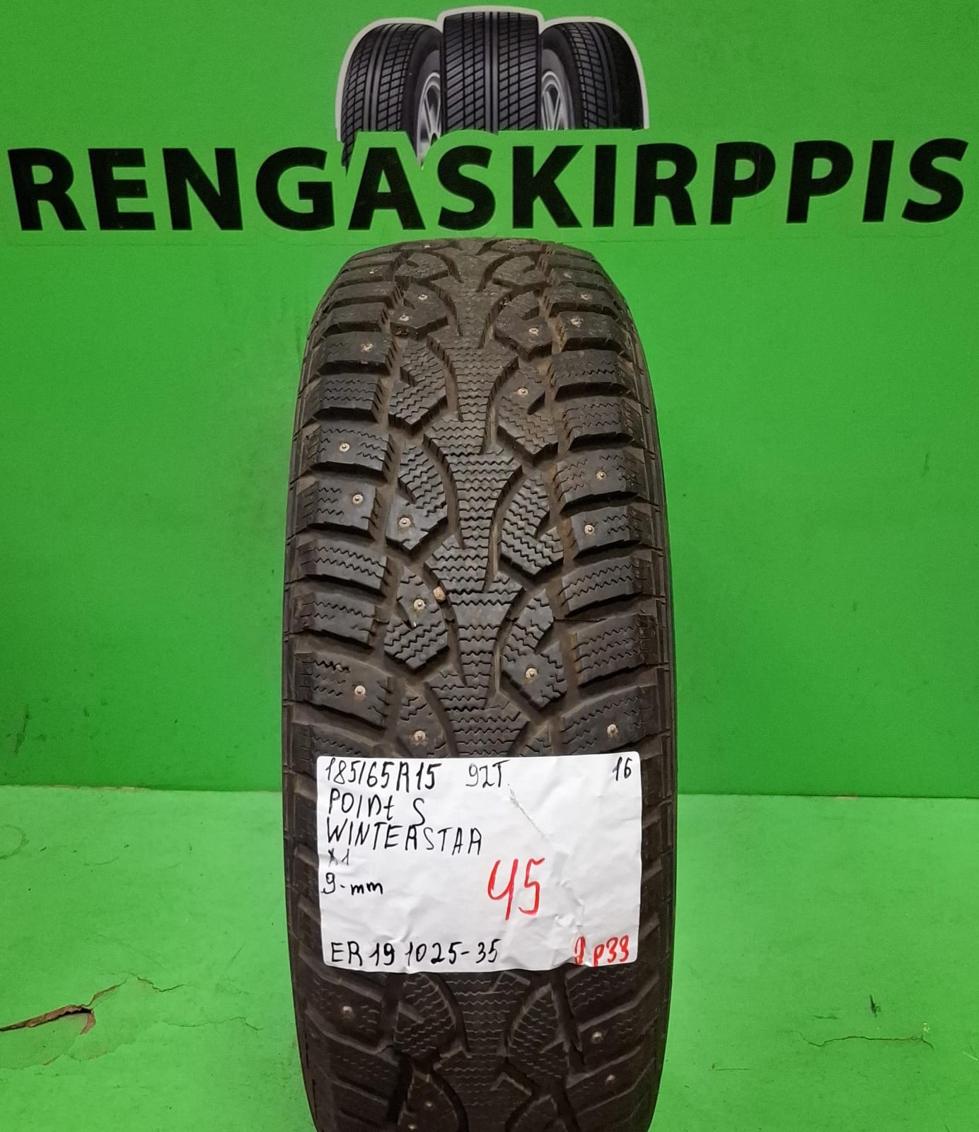 185/65R15 PointS Winter Star 92T nasta 9mm / 2P33