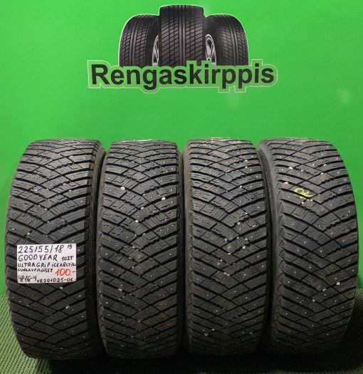 225/55R18 GoodYear UltraGrip Ice Arctic 102T nasta uudenveroiset / 4P16-4