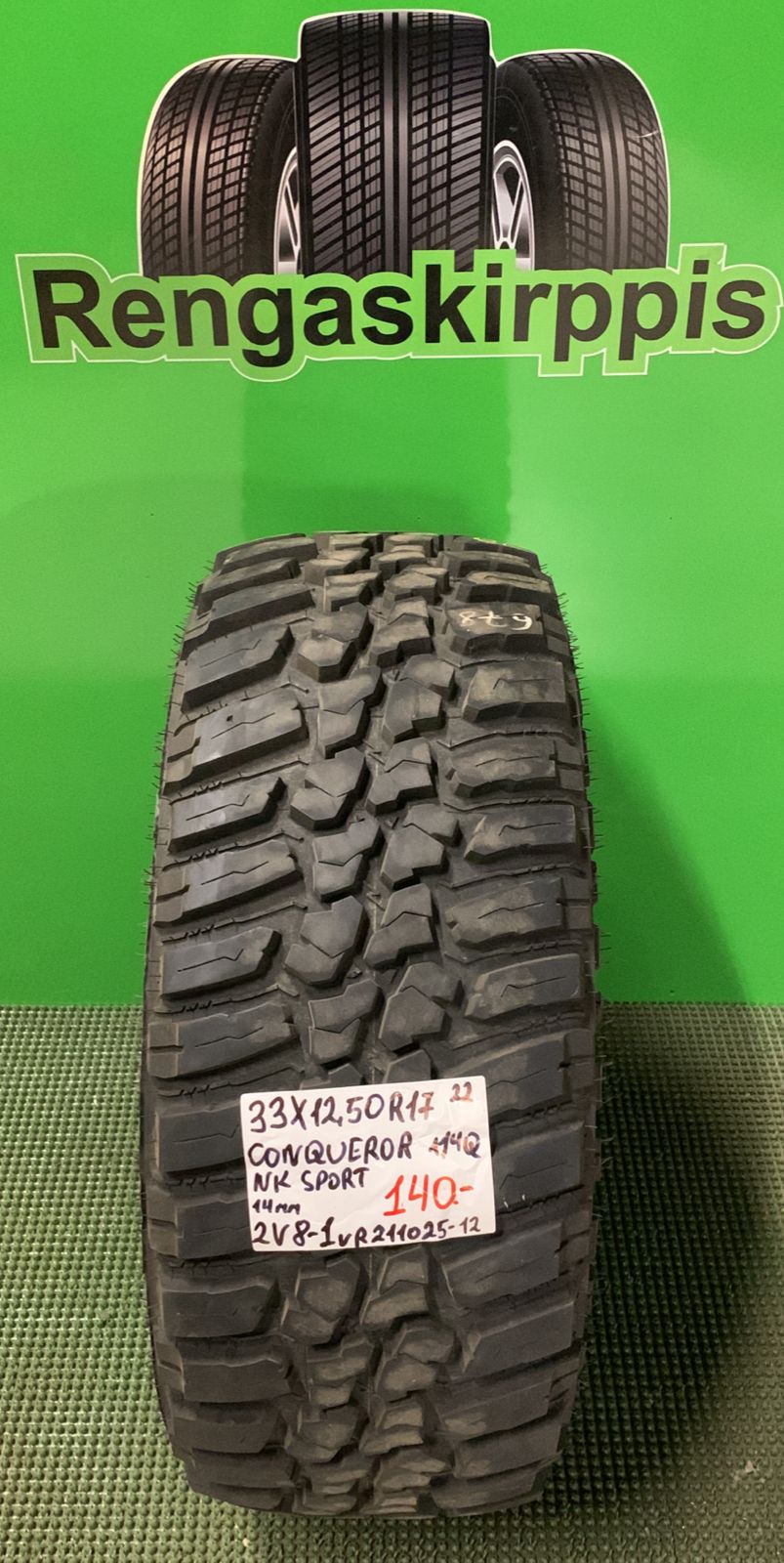 33×12,50R17 Nankang ConQueror NK Sport 114Q kesä 14mm / 2V8-1