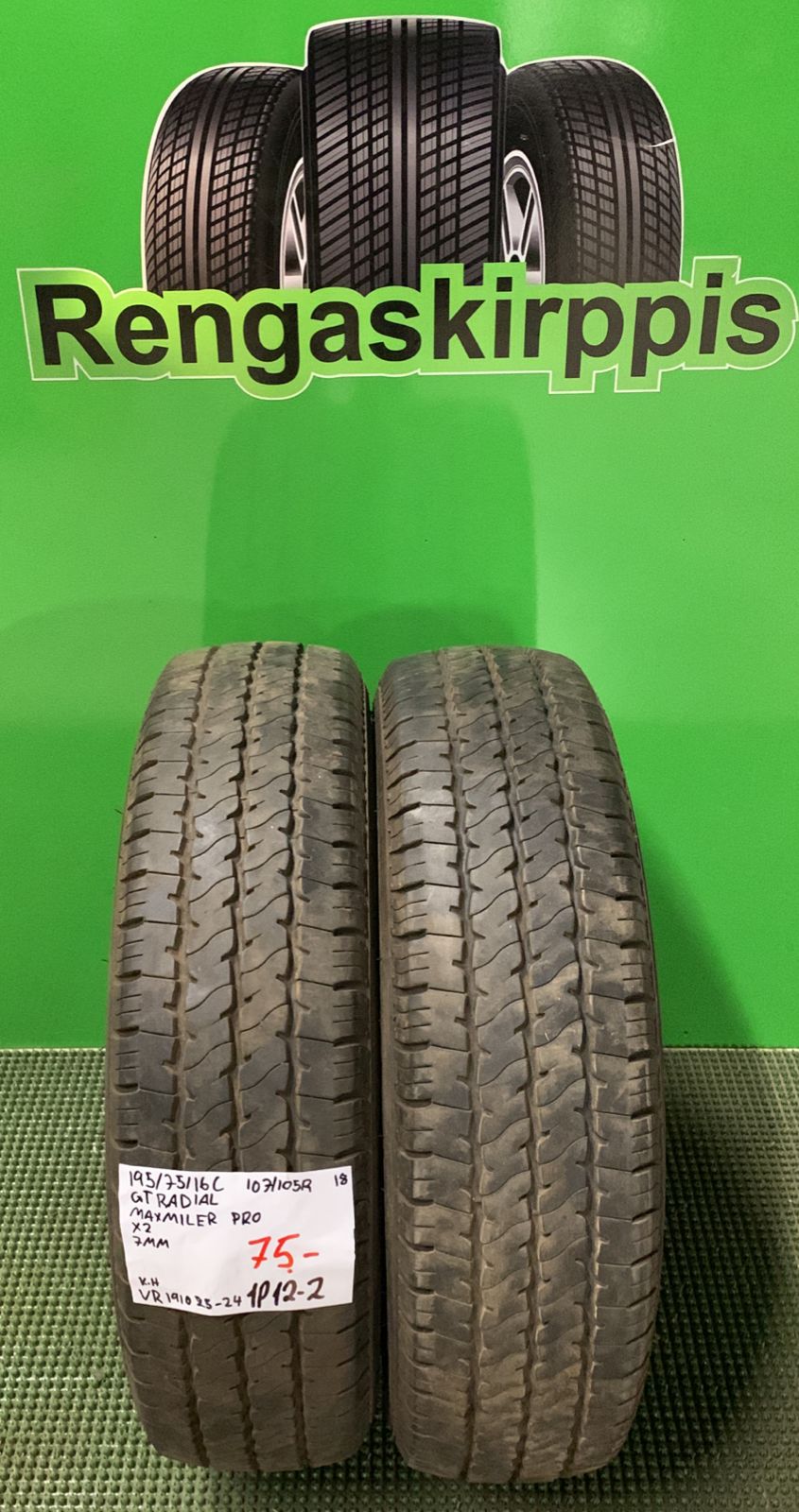 195/75R16C GT Radial Maxmiler Pro 107/105R kesä 7mm / 1P12-2