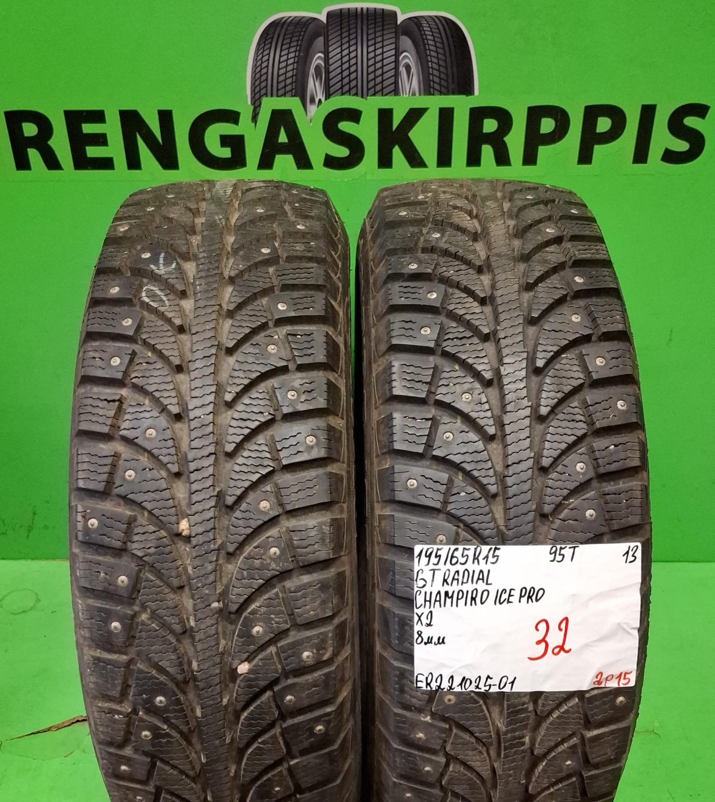 195/65R15 GT Radial Champiro Ice Pro 95T nasta 8mm / 2P15