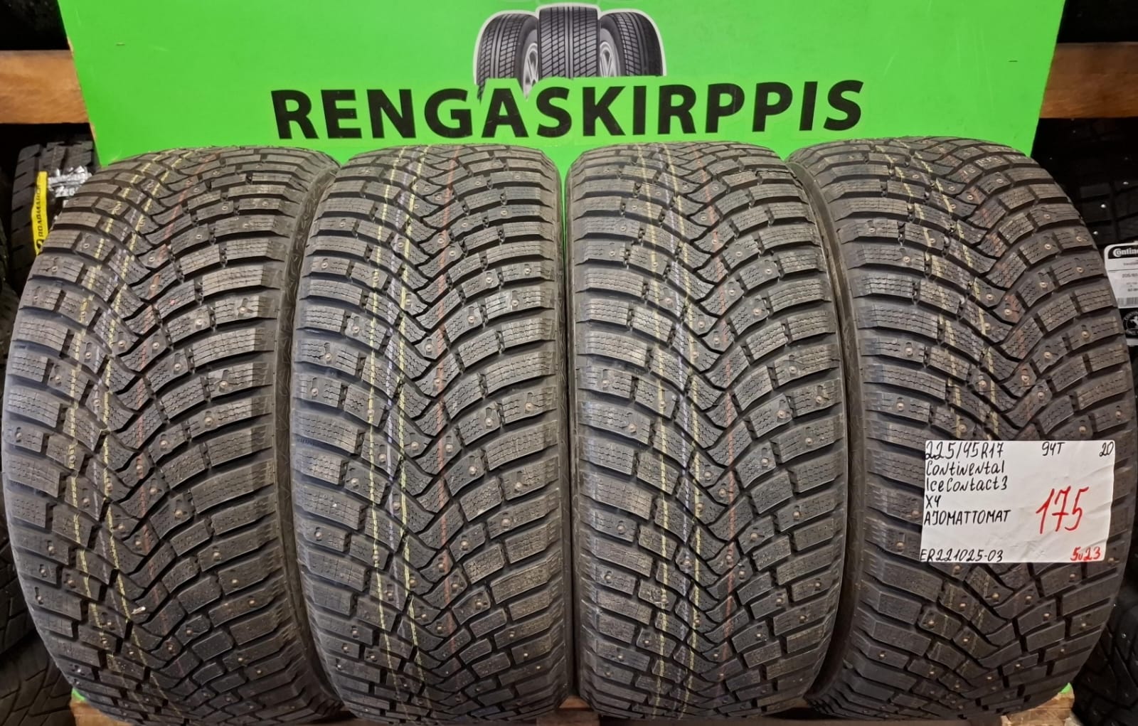 225/45R17 Continental IceContact 3 94T nasta ajamattomat / 5V23