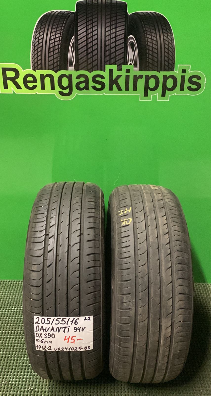 205/55R16 Davanti DX390 94V kesä 5-6mm / 1P12-2