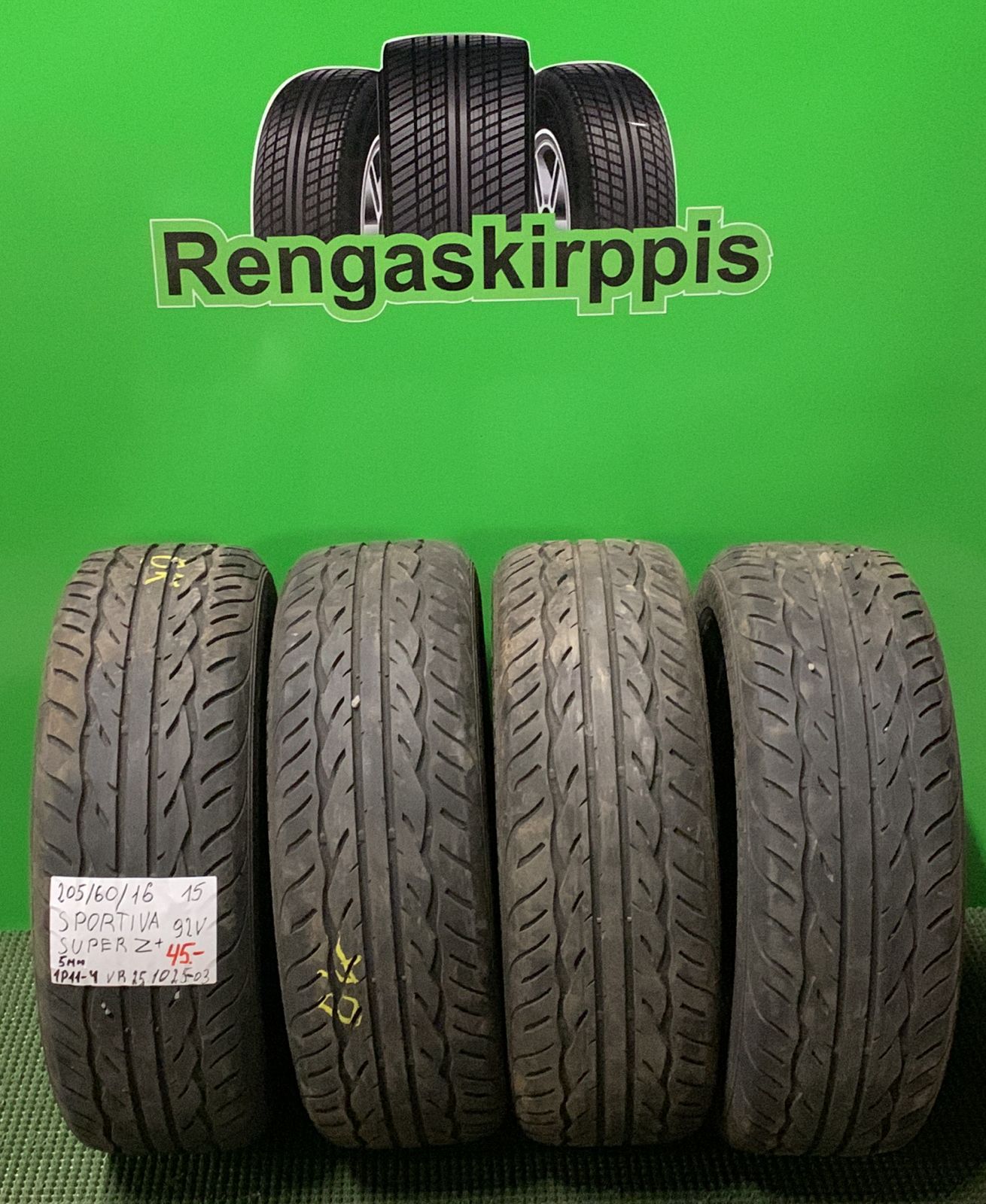 205/60R16 Sportiva Super Z+ 92V kesä 5mm / 1P11-4
