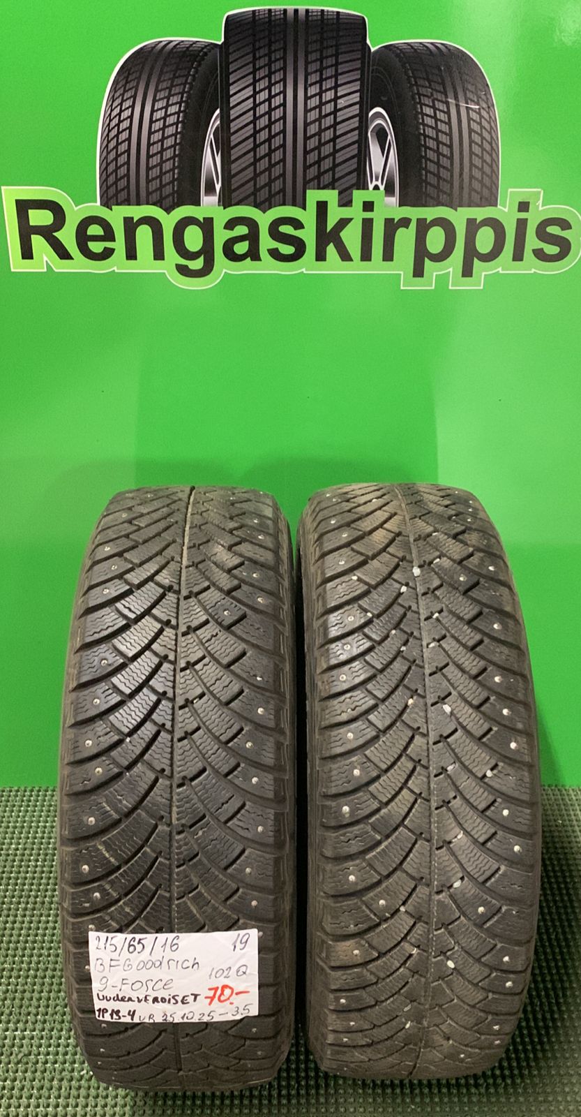 215/65R16 BFGoodrich G-Force 102Q nasta uudenveroiset / 1P13-4