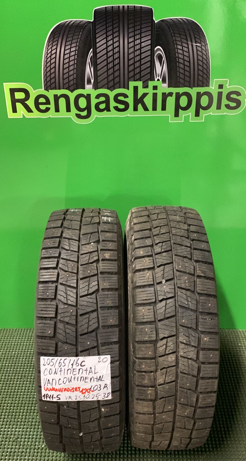 205/65R16C Continental VanContact Ice 103R nasta uudenveroiset / 1P11-5
