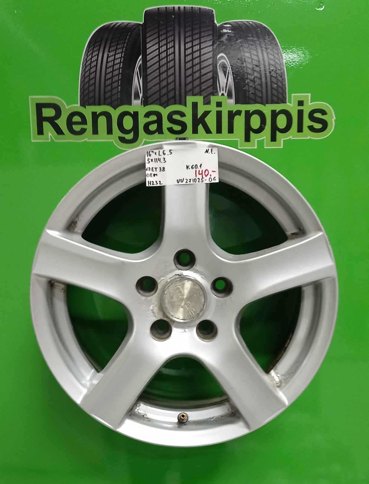 16" 5x114,3 ET38 KR60,1 L6,5" Oem / H232