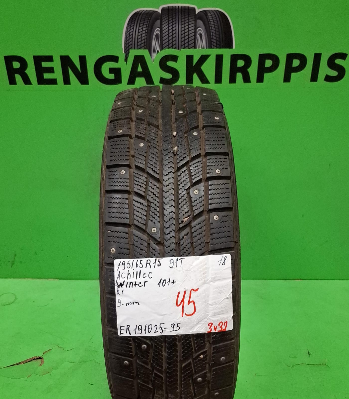 195/65R15 Achillec Winter 101+ 91T nasta 9mm / 3V32