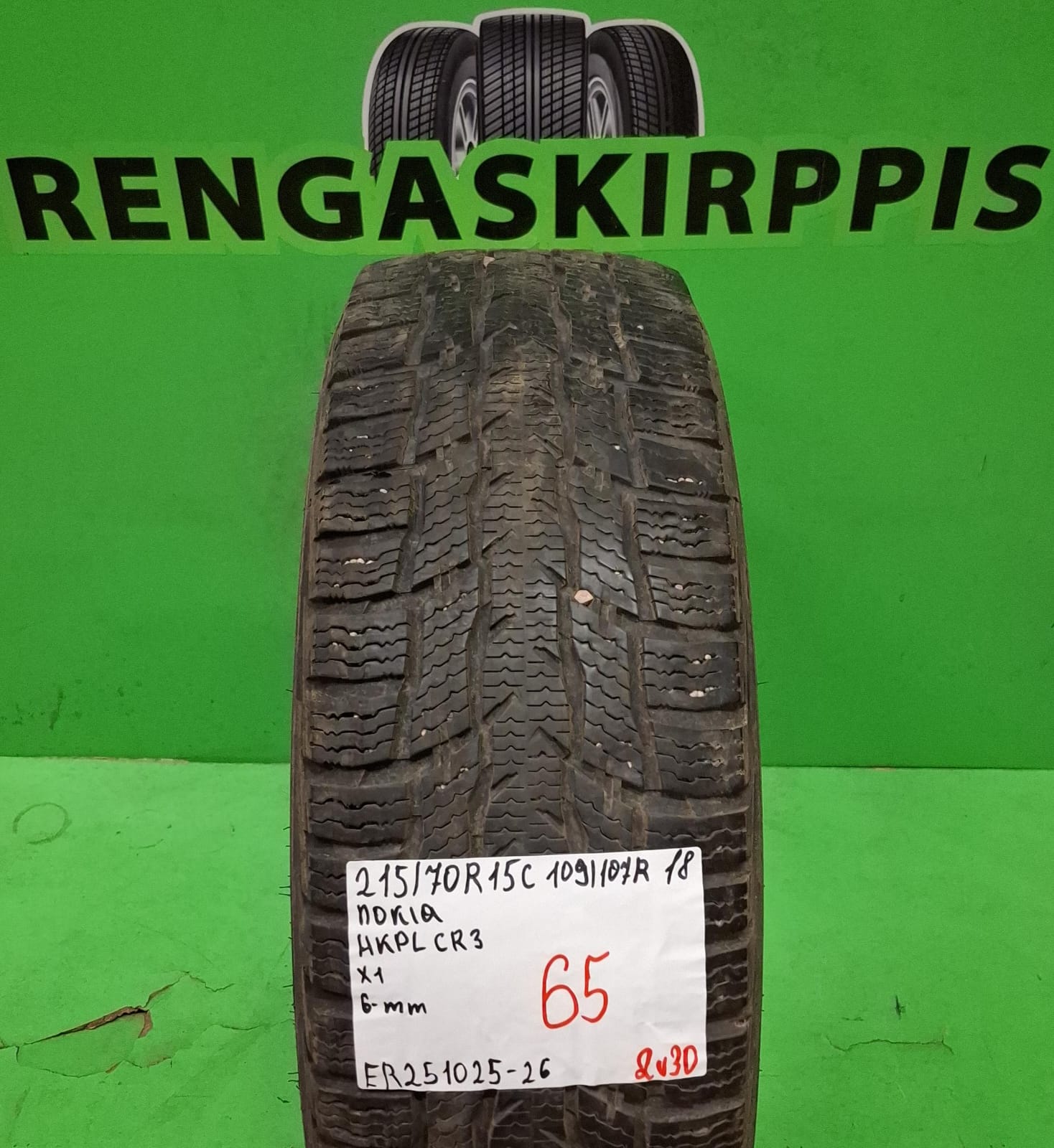 215/70R15C Nokian HKPL CR3 109/107R kitka 6mm / 2V30