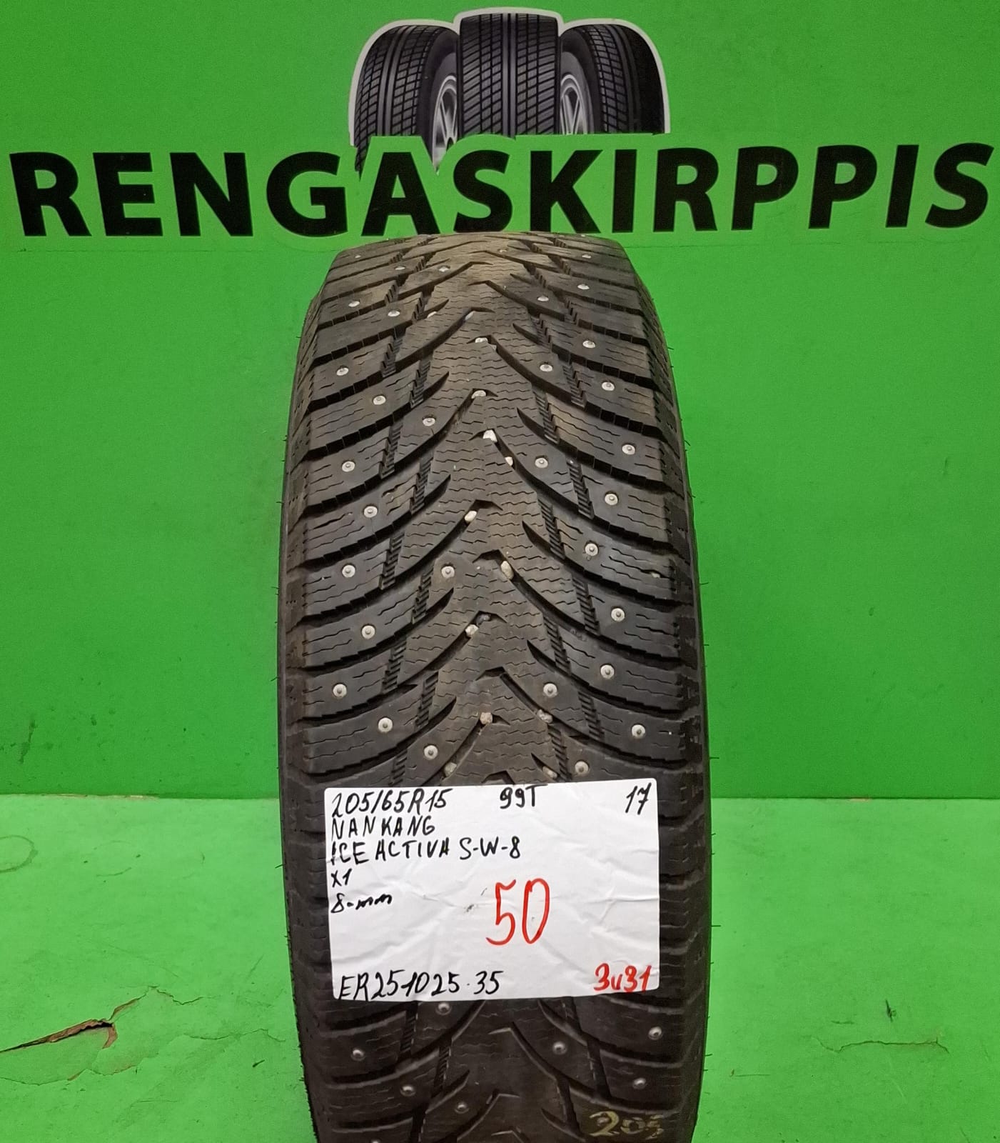 205/65R15 Nankang Ice Activa SW8 99T nasta 8mm / 3V31