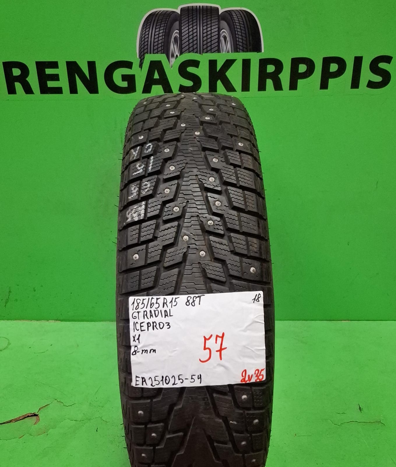 185/65R15 GT Radial Ice Pro 3 88T nasta 8mm / 2V35